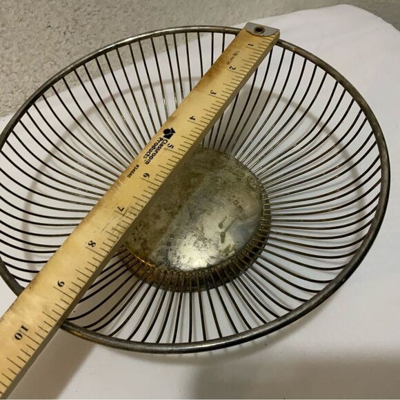 Vintage Leonard silver plate basket thanksgiving, bread basket Hong Kong - Picture 6 of 6